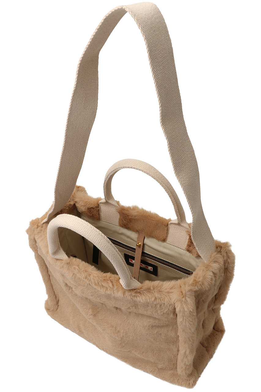 MARNI(マルニ)｜フェイクファー 2wayトートバッグ/レモングラス の通販
