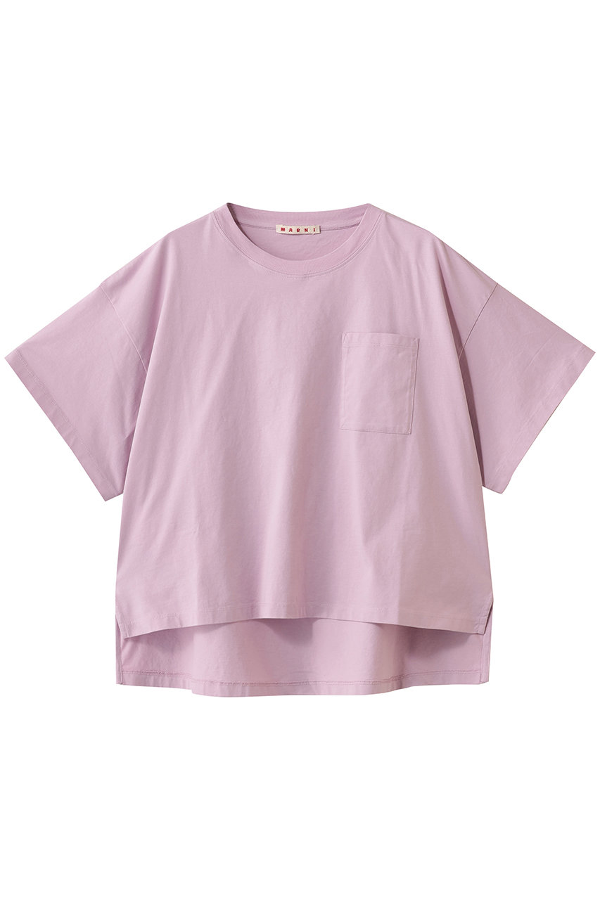マルニ/MARNIのバックプリントボクシークロップTシャツ(クォーツ/THJE0393P0-USCZ06-PRC20)