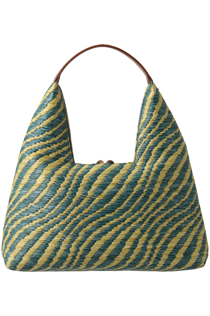 MARNI(マルニ)｜ラフィアエフェクトミニハンドバッグ/ガーデングリーン