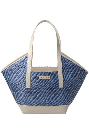 マルニ/MARNIのラフィアエフェクトスモールトートバッグ