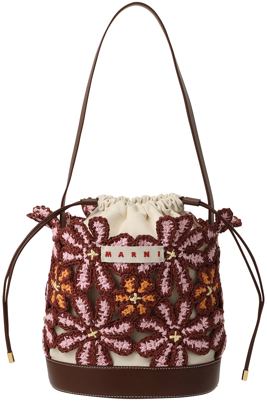 マルニ/MARNIのFLOWER BUCKET(ローズ×ワイルドチェリー/SCMP0087A0P9112)