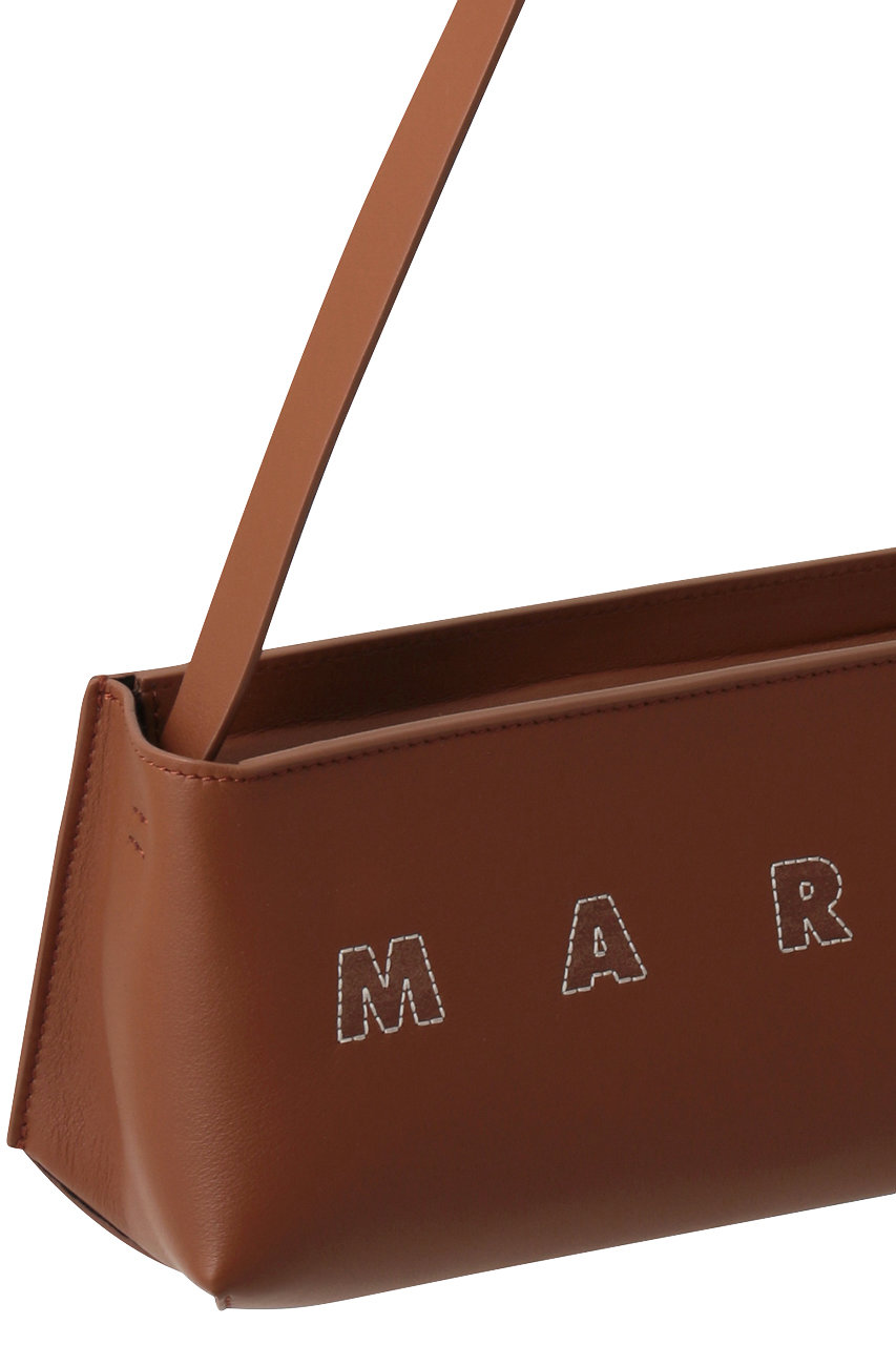 マルニ ボストンバッグ ショルダーバッグ ハンドバッグ レザー ロゴ ブラウン MARNI(マルニ)｜MUSEO ショルダーバッグ/モカ の通販｜ELLESHOP・(エル