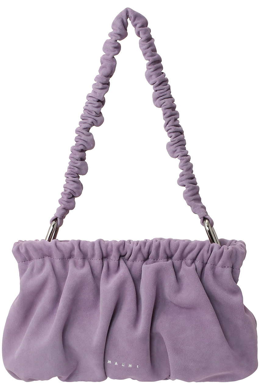 MARNI ギャザースエード2wayショルダーバッグ (ライトライラック, F) マルニ ELLE SHOP