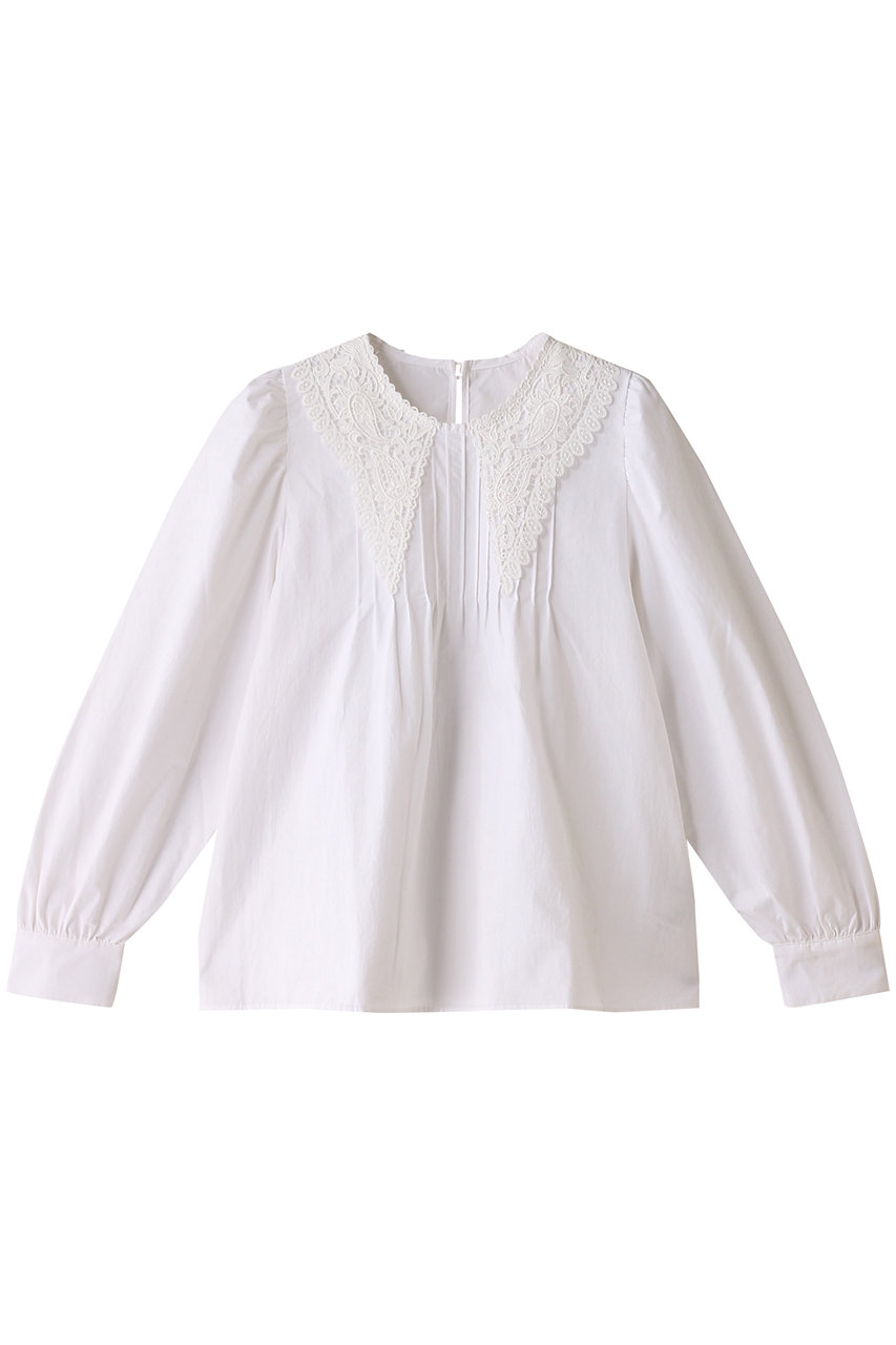 KOレース襟ブラウス
