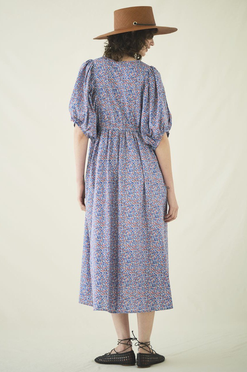 ナナデェコール　パフスリーブワンピース nanadecor(ナナデェコール)｜リバティキャンディフラワー