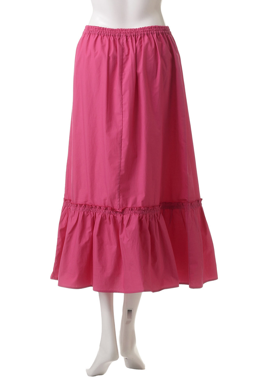 nanadecor(ナナデェコール)｜KOタイプライターフリルスカート/ピンク