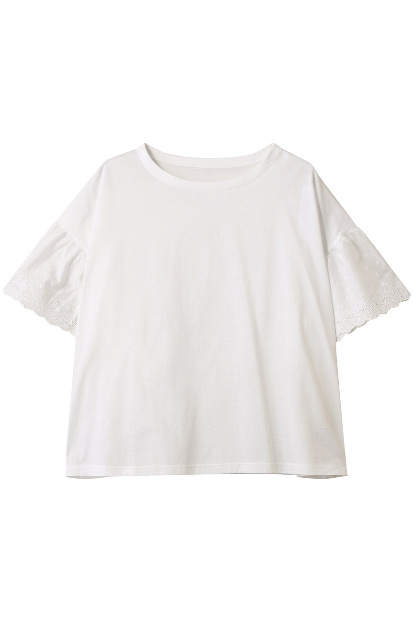 nanadecor ライラックレースTシャツ (ホワイト, M) ナナデェコール ELLE SHOP nanadecor ライラックレースTシャツ (ホワイト, M) ナナデェコール ELLE SHOP