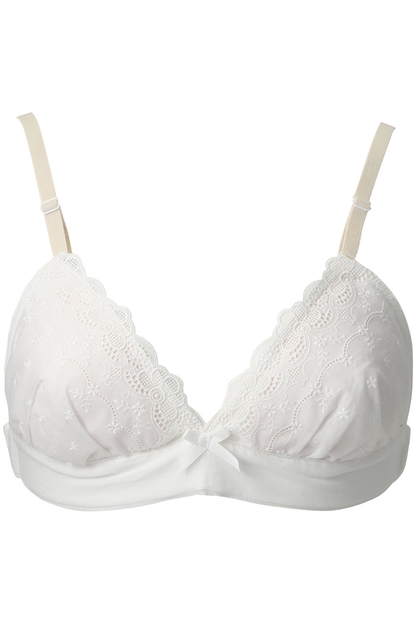 ナナデェコール/nanadecorのライラックレースブラ(ホワイト/N25-05B153WH)