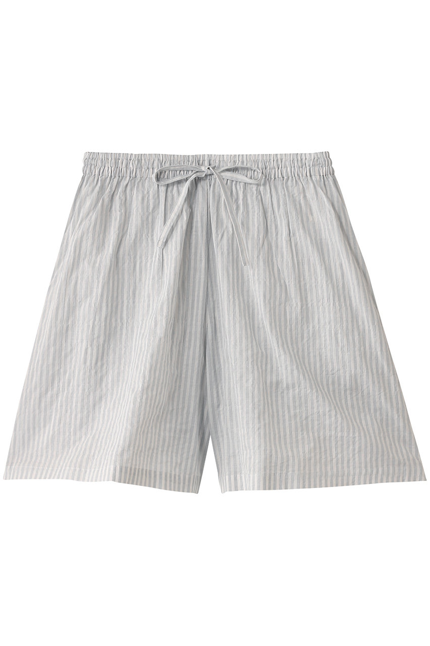 nanadecor ユーカリストライプショートパンツ (ライトブルー, M) ナナデェコール ELLE SHOP nanadecor ユーカリストライプショートパンツ (ライトブルー, M) ナナデェコール ELLE SHOP