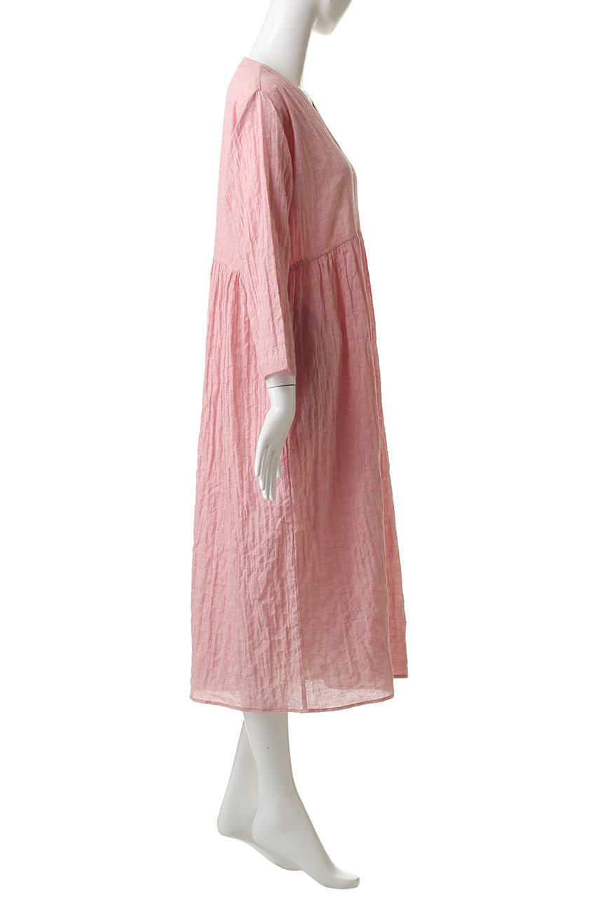 nanadecor(ナナデェコール)｜コスモスVネックワンピース/ピンク の通販