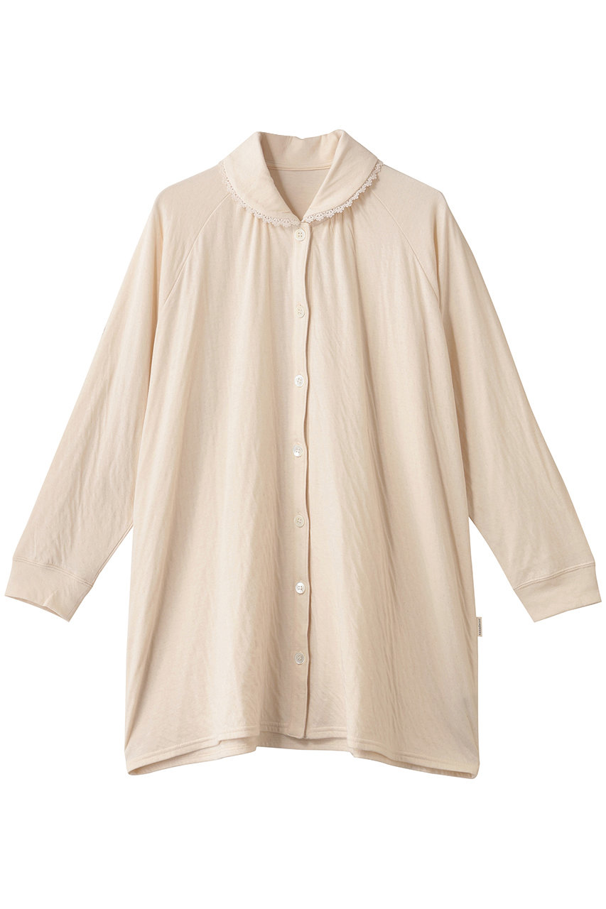 nanadecor(ナナデェコール)｜リリー襟付きパジャマトップス/ナチュラル