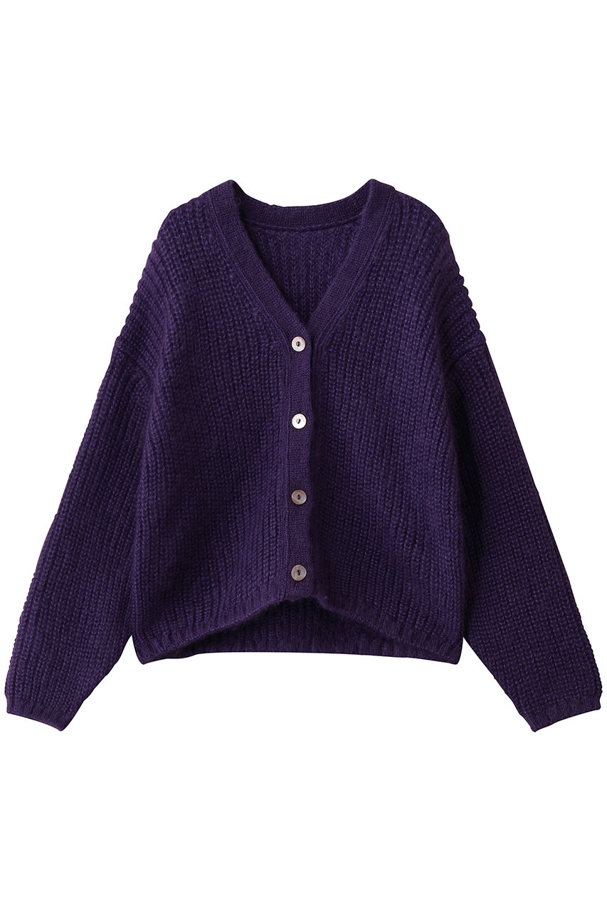 nanadecor シルクモヘヤカーディガン (パープル, F) ナナデェコール ELLE SHOP