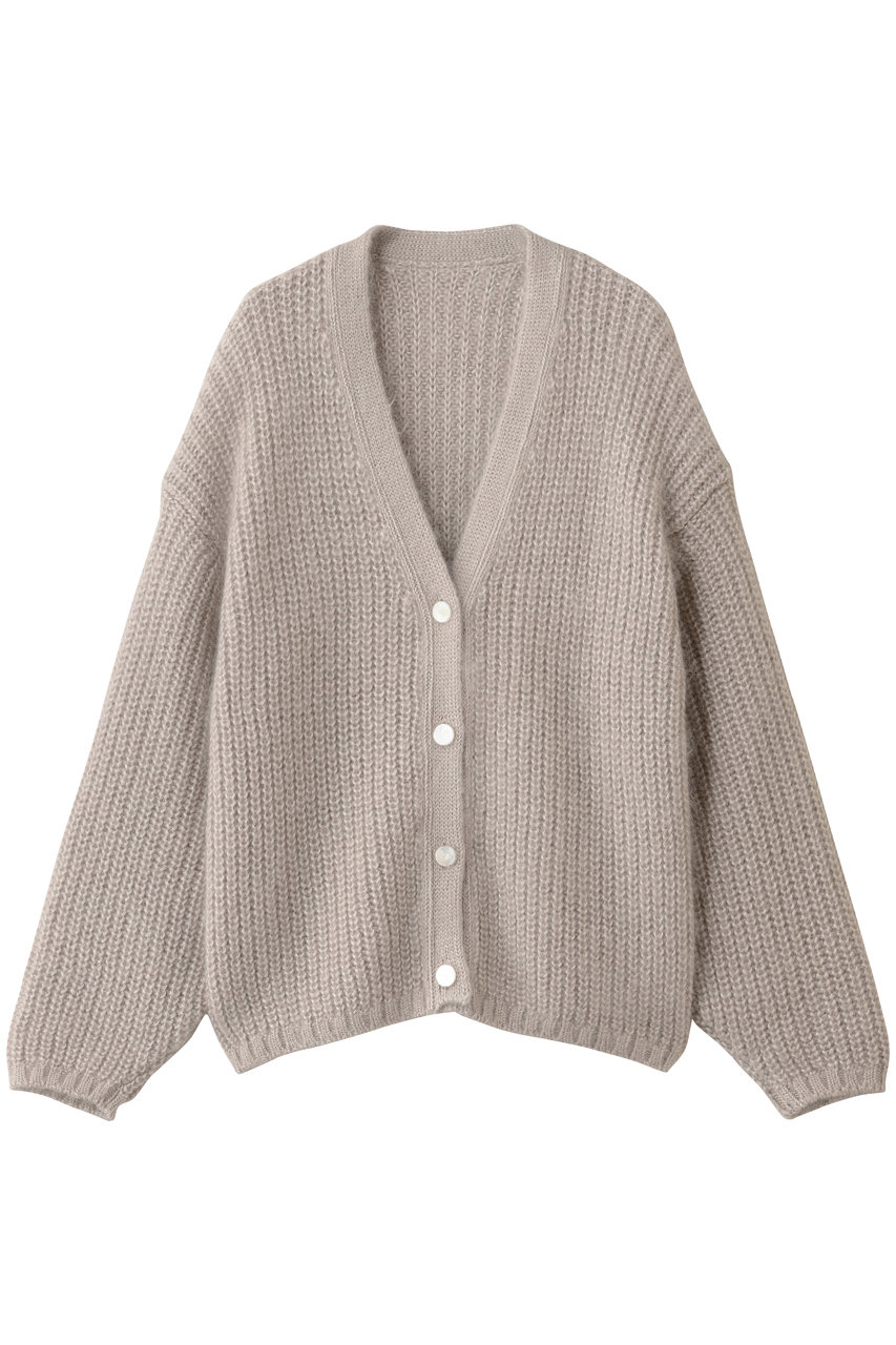 nanadecor KOシルクモヘヤカーディガン (グレージュ, F) ナナデェコール ELLE SHOP nanadecor KOシルクモヘヤカーディガン (グレージュ, F) ナナデェコール ELLE SHOP