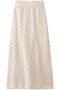 コットンパターンロングスカート ナナデェコール/nanadecor ナチュラル