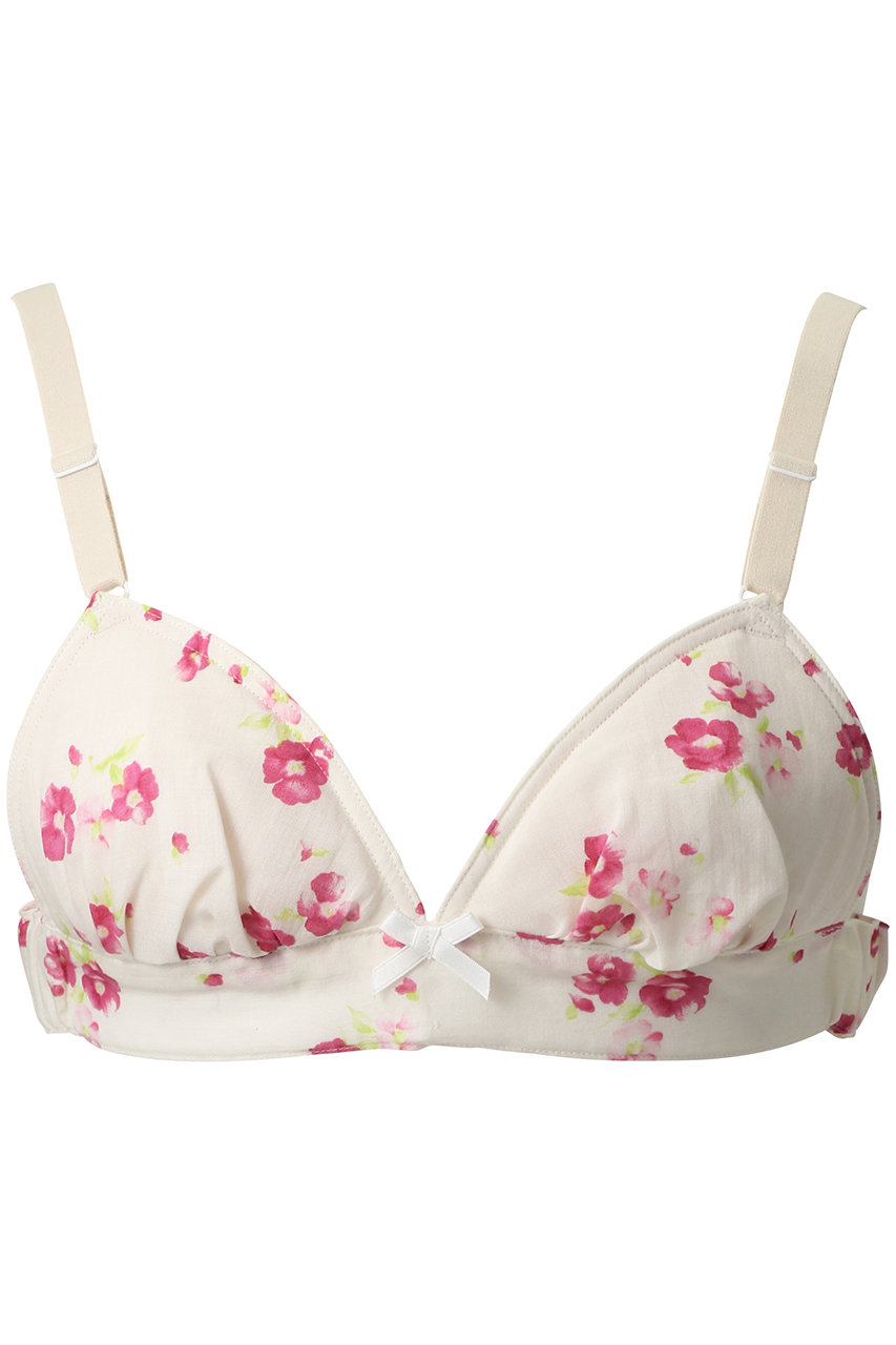 ナナデェコール/nanadecorのフレンチローズトライアングルブラ(ピンク/N26-05B520PK)