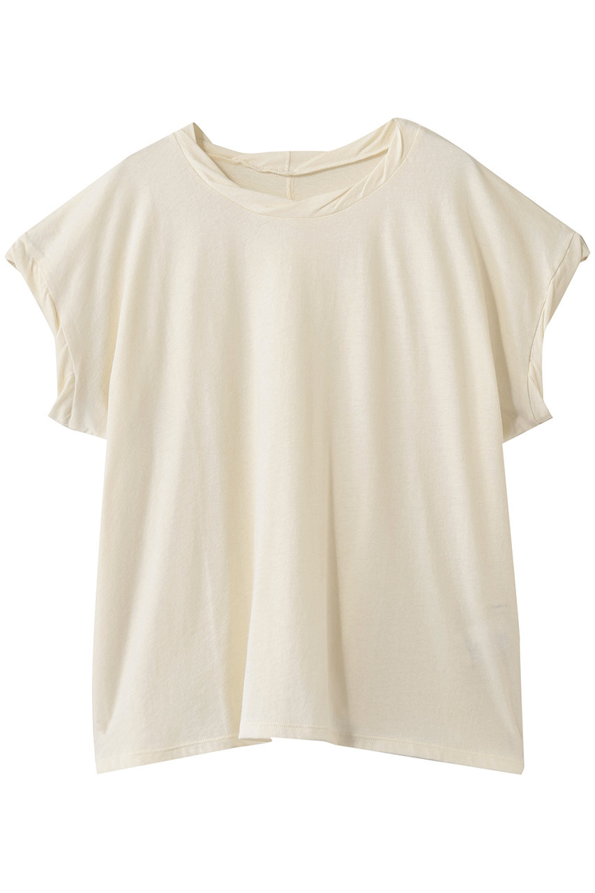 ナナデェコール/nanadecorのファインニットツイストTシャツ(ナチュラル/N26-03T547NA)