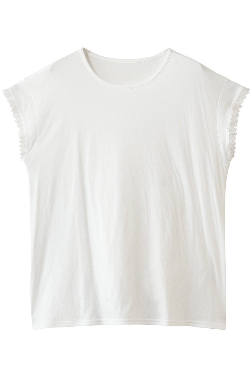 ナナデェコール/nanadecorのリリーホワイト半袖トップス(ホワイト/N26-02T553WH)