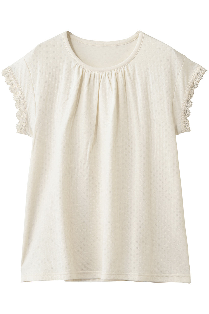 ナナデェコール/nanadecorのスズラン半袖トップス(ナチュラル/N26-02T557PK)