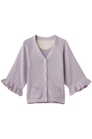 ナナデェコール/nanadecorのオーガニックコットンフリルカーディガン(110300/110303)