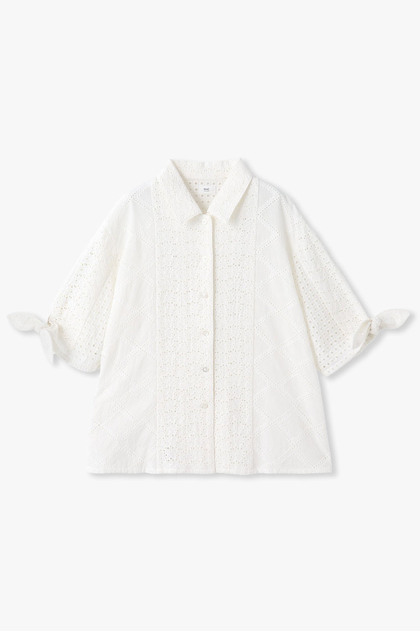 RHC Ron Herman 【RHC】カットワークレースシャツ (ホワイト, XS) RHC ロンハーマン ELLE SHOP RHC Ron Herman 【RHC】カットワークレースシャツ (ホワイト, XS) RHC ロンハーマン ELLE SHOP