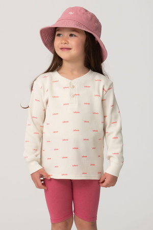 ロンハーマン/Ron Hermanの【KIDS】ワッフル ヘンリーネック ロングTシャツ(200200/200201)