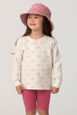 【KIDS】ワッフル ヘンリーネック ロングTシャツ