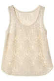刺しゅうレースタンクトップ