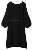 ベルト付きニットワンピース