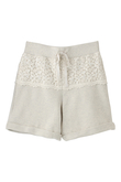 レーススウェットショートパンツ