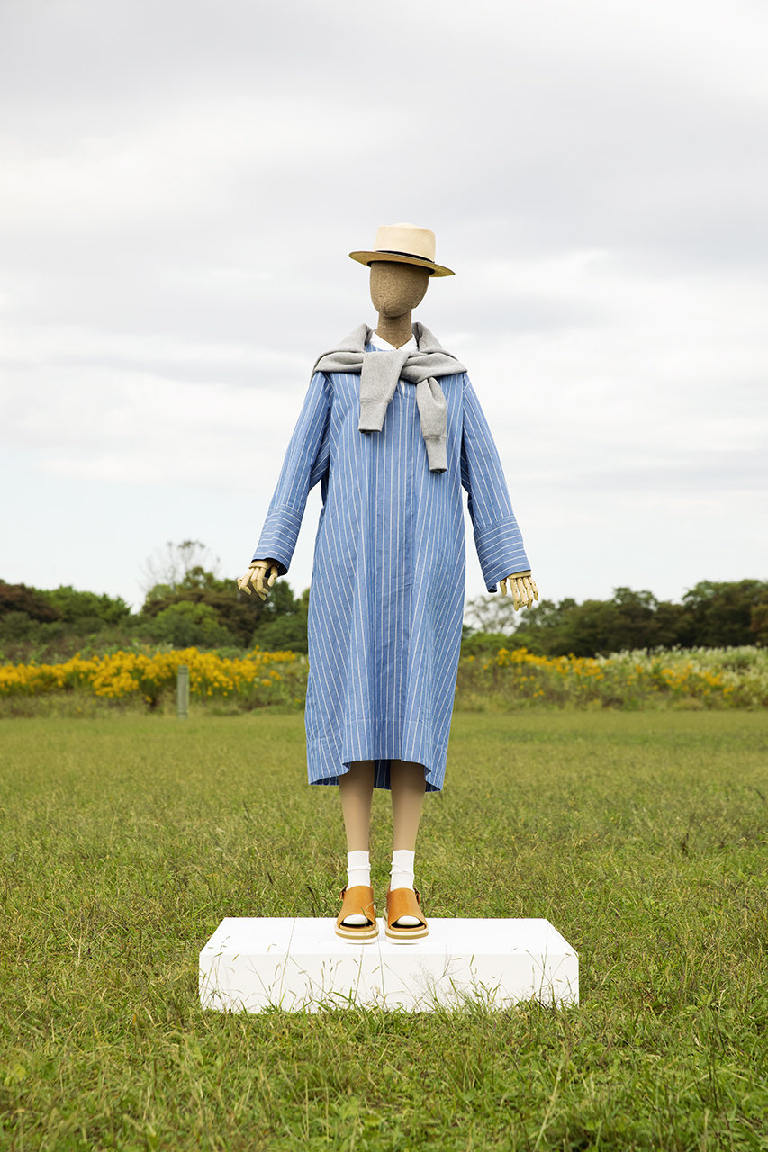 Scye Scye Basics サイ サイベーシックス コットンリネンストライプサックドレス スカイ の通販 Elleshop エル ショップ