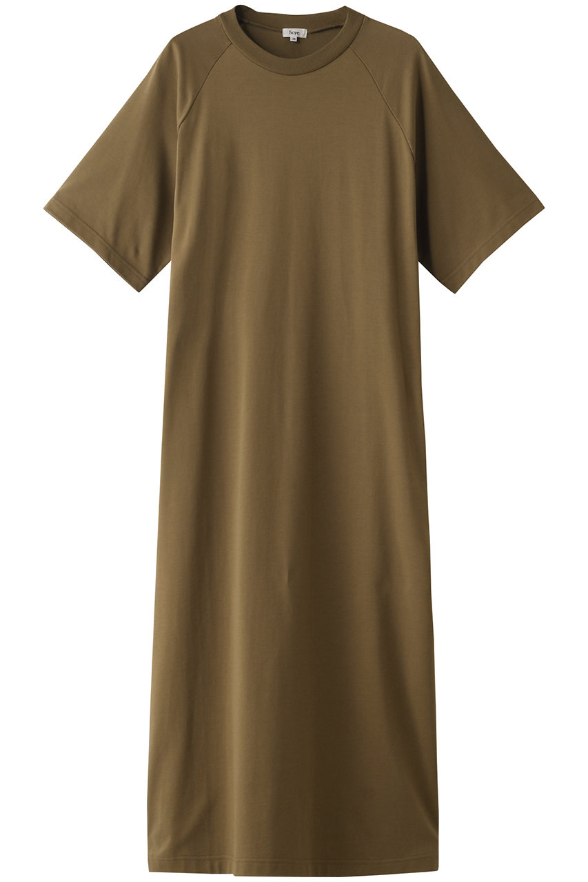 Scye Scye Basics サイ サイベーシックス オーガニックコットンジャージーボクシーtシャツドレス キャメル の通販 Elleshop エル ショップ