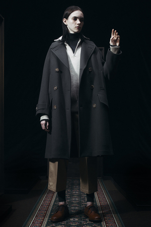 スーパー140ウールメルトン D.B オーバーコート