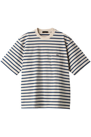 【UNISEX】【SCYE BASICS】ストライプコットンジャージーTシャツ