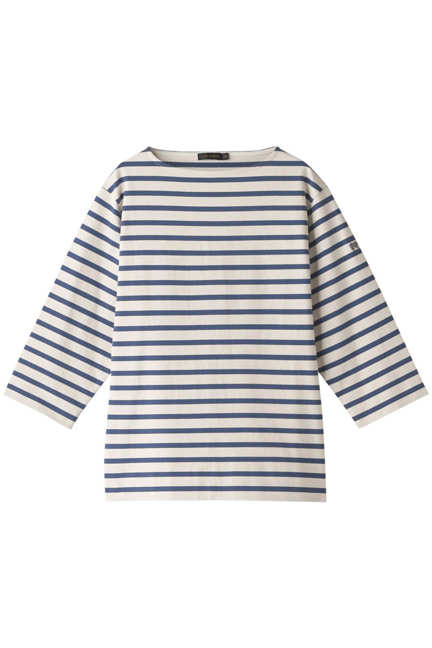 サイ/サイベーシックス/Scye/SCYE BASICSの【UNISEX】【SCYE BASICS】ストライプコットンジャージーバスクシャツ(ブルー/5723-21712)