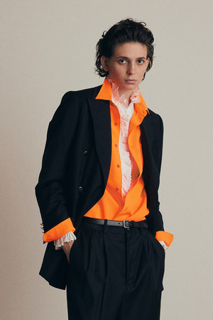 【SCYE BASICS】SUPER120’S ウールサージ 6B D.B ブレザー