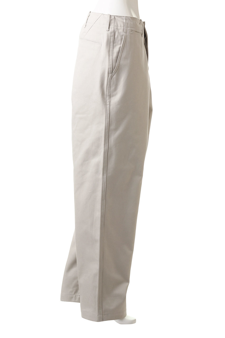 【UNISEX】【SCYE BASICS】サンホーキンコットンチノ41カーキパンツ