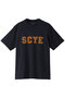 【SCYE BASICS】ロゴ フロックド Tシャツ サイ/サイベーシックス/Scye/SCYE BASICS ネイビー
