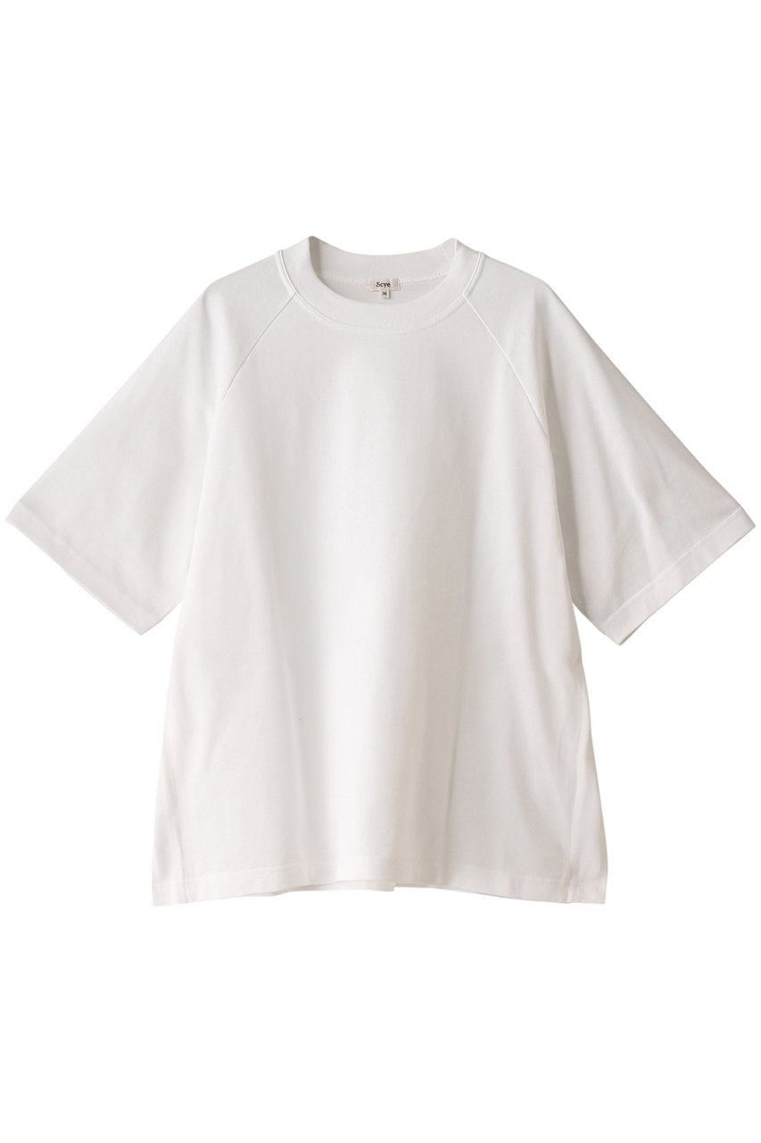 Scye/SCYE BASICS 【MEN】コットンジャージーラグランTシャツ (オフホワイト, 36) サイ/サイベーシックス ELLE SHOP