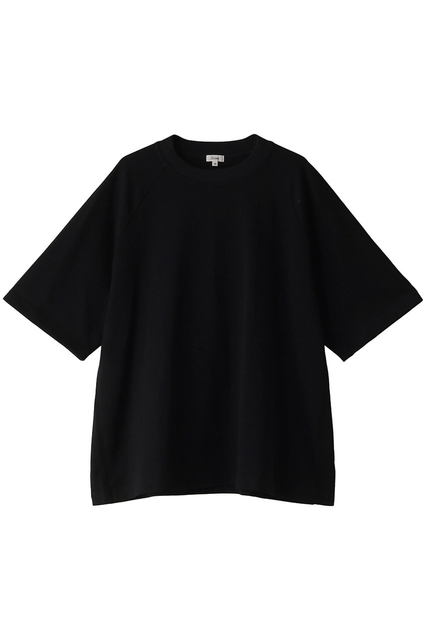 Scye/SCYE BASICS 【MEN】コットンジャージーラグランTシャツ (ブラック, 38) サイ/サイベーシックス ELLE SHOP