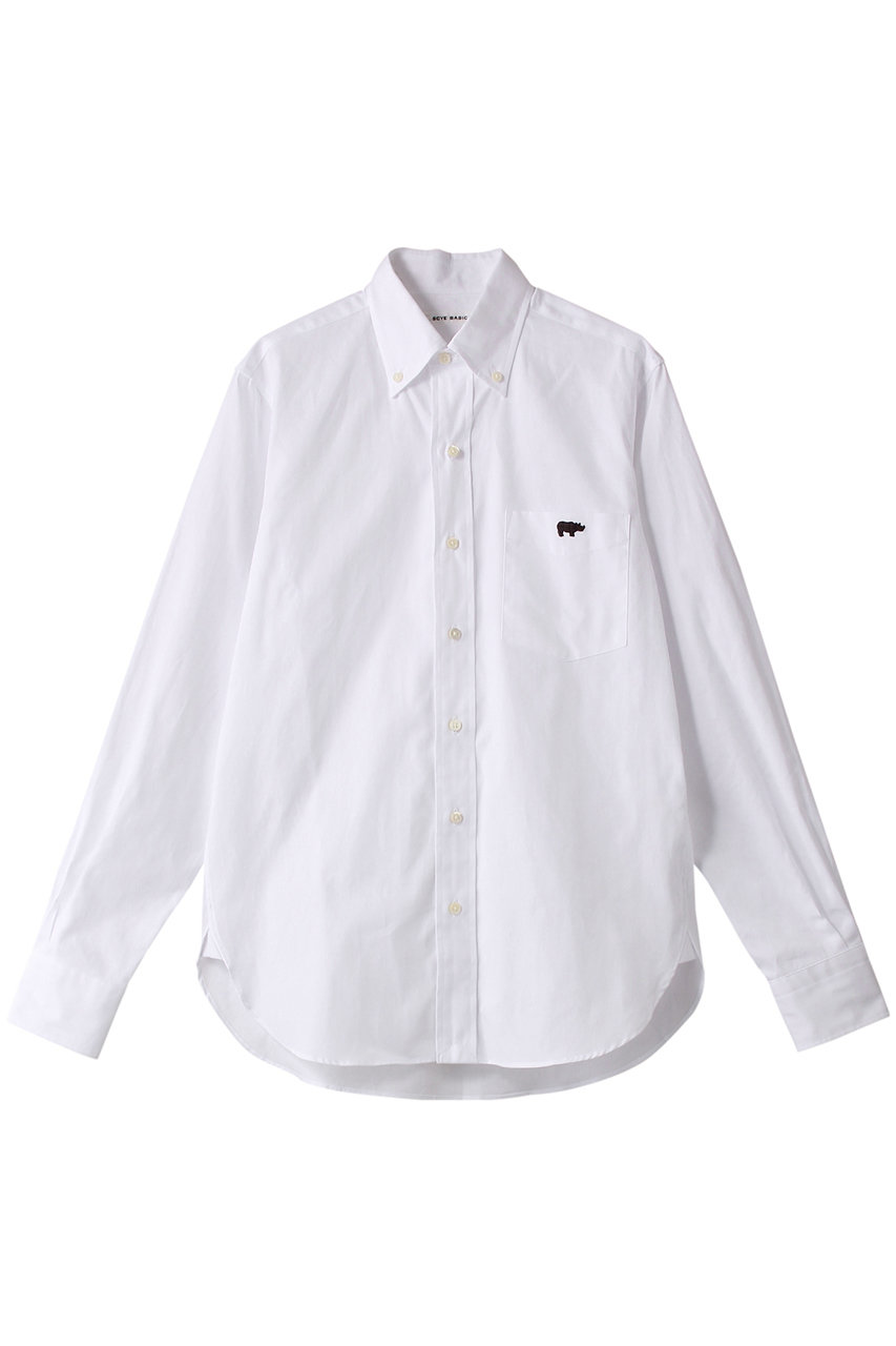 サイ/サイベーシックス/Scye/SCYE BASICSの【UNISEX】【SCYE BASICS】フィンクスコットン Oxford B.D カラーシャツ(オフホワイト/5724-33536)