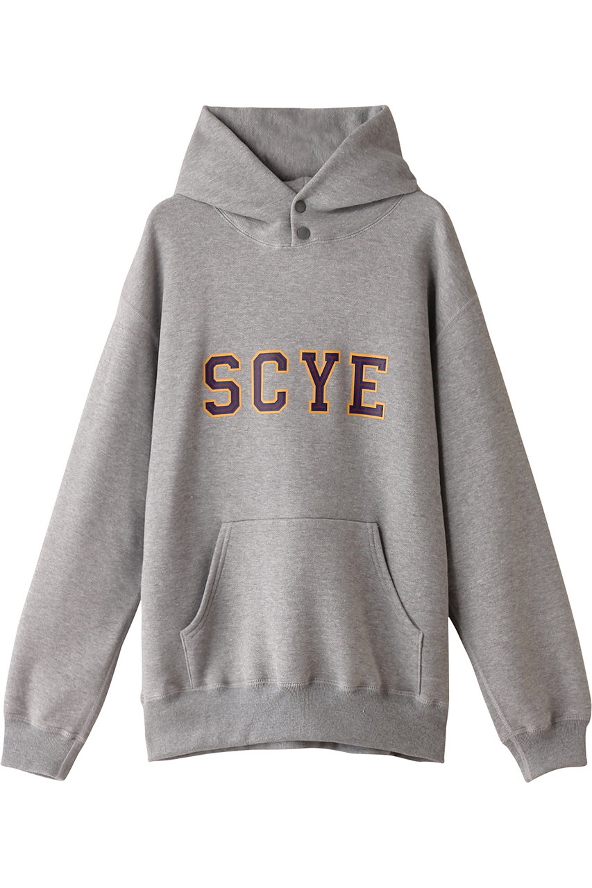 サイ/サイベーシックス/Scye/SCYE BASICSの【UNISEX】【SCYE BASICS】フリースバック ジャージー プリント フーディー(ライトグレー/5724-23701)