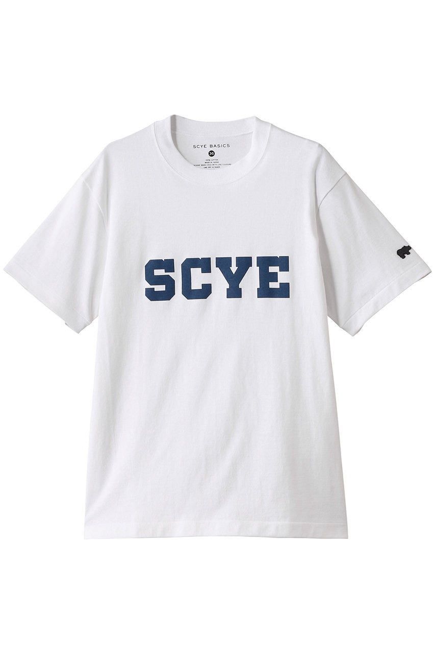 Scye/SCYE BASICS 【SCYE BASICS】30/2 コットンジャージーカレッジロゴTシャツ (オフシロ, 36) サイ/サイベーシックス ELLE SHOP Scye/SCYE BASICS 【SCYE BASICS】30/2 コットンジャージーカレッジロゴTシャツ (オフシロ, 36) サイ/サイベーシックス ELLE SHOP