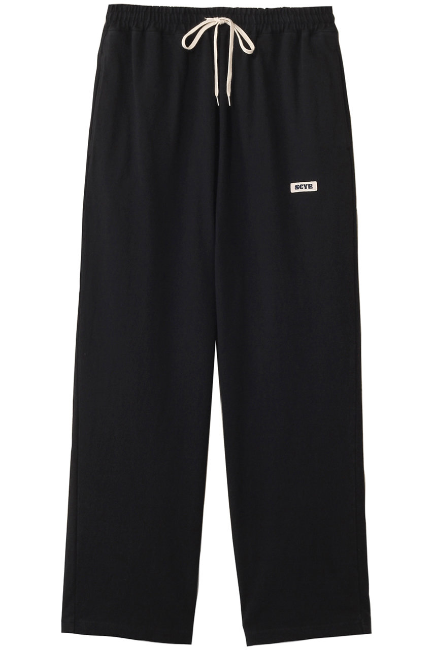 サイ/サイベーシックス/Scye/SCYE BASICSの【UNISEX】Tight Tension コットン ジャージー ドローストリング パンツ(ブラック/1725-23202)