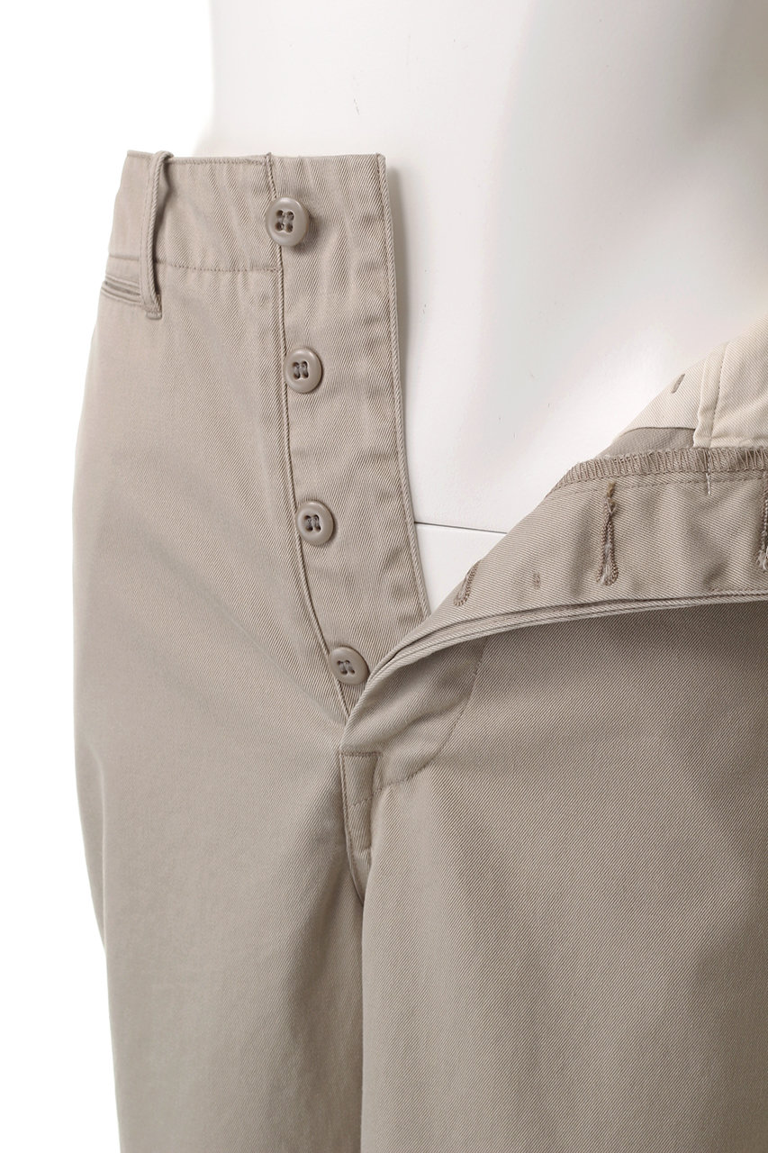 パンツ SCYE BASICS SCYE BASICS サイベーシック ストレッチ コットン ドリル ワイドレッグ