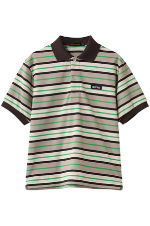 サイ/サイベーシックス/Scye/SCYE BASICSの【SCYE BASICS】Striped Cotton Pique ポロ シャツ
