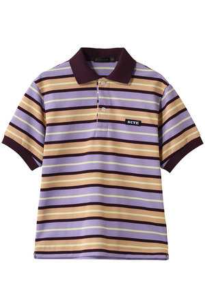 サイ/サイベーシックス/Scye/SCYE BASICSの【SCYE BASICS】Striped Cotton Pique ポロ シャツ