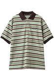 【MEN】【SCYE BASICS】Striped Cotton Piquet  ポロ シャツ