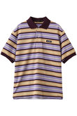 【MEN】【SCYE BASICS】Striped Cotton Piquet  ポロ シャツ