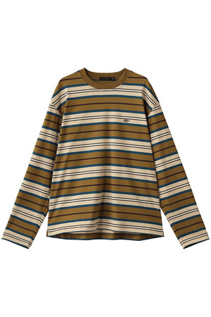 サイ/サイベーシックス/Scye/SCYE BASICSの【UNISEX】【SCYE BASICS】マルチストライプド コットン ロングスリーブ Tシャツ