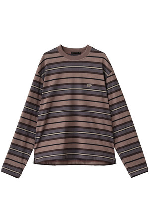 サイ/サイベーシックス/Scye/SCYE BASICSの【UNISEX】【SCYE BASICS】マルチストライプド コットン ロングスリーブ Tシャツ